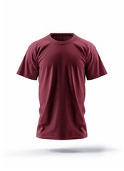 Sticker - Mockup of a plain burgundy t-shirt, ideal for graphic design projects