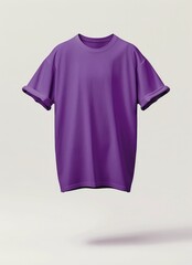 Sticker - Purple t-shirt mockup