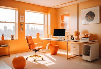 minimalist interior design style futuristic home office sleek furniture state of the art technology