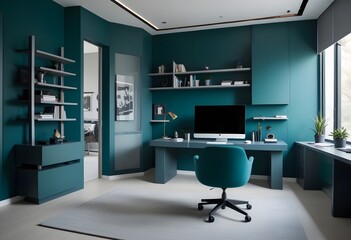 minimalist interior design style futuristic home office sleek furniture state of the art technology