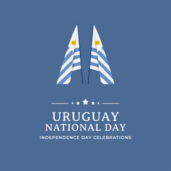 Sticker - Uruguay independence day celebration graphics template