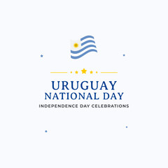 Wall Mural - Uruguay independence day celebration graphics template