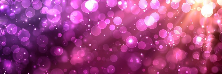 Wall Mural - Vibrant magenta light burst  abstract rays on dark background with golden sparkles