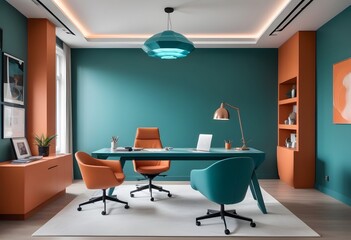 minimalist interior design style futuristic home office sleek furniture state of the art technology