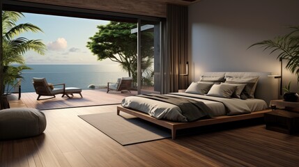 Wall Mural - living room with a pool