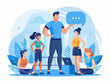 © Dawid - Fitness Trainer Instructing Class - Group Workout Session Vector Illustration