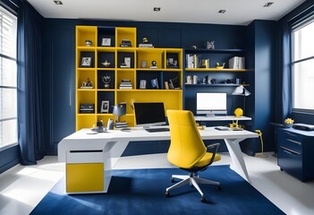 minimalist interior design style futuristic home office sleek furniture state of the art technology