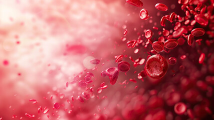 Wall Mural - Red Blood cells flowing through