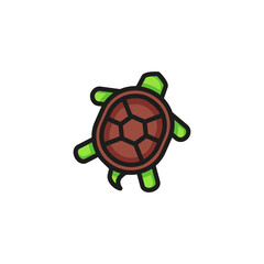 Wall Mural - Sea turtle line icon. Animal, reptile, sea. Zoo concept. Vector illustration can be used for topics like nature, wildlife, oceanarium