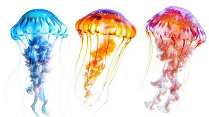 Wall Mural - Jellyfish on a transparent background