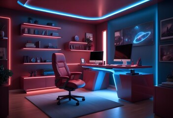 minimalist interior design style futuristic home office sleek furniture state of the art technology