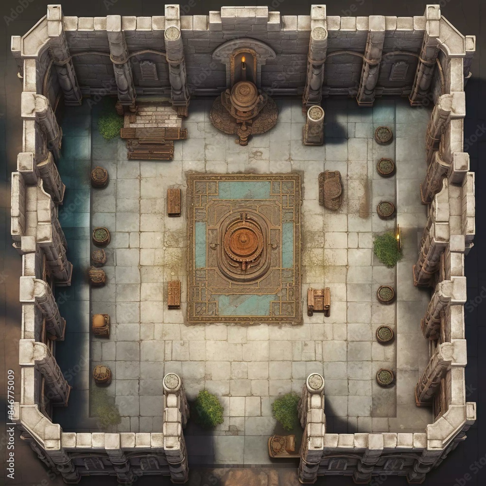 DnD Battlemap Sacred Temple Shrine. Stock Illustration | Adobe Stock