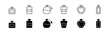 © nichosi - Perfume bottle icon set. Fragrance perfume vector. Line and glyph perfume bottle