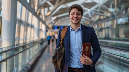 Poster - The young male traveler