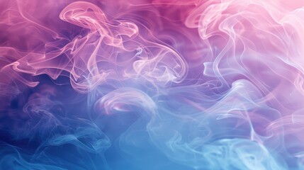 Wall Mural - Effect of smoke in blue and pink colors