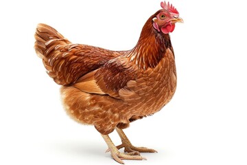 A chicken with a white background