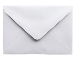 a blank white envelope isolated on a white background, transparent background. the envelope is close