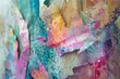 © ylivdesign - Closeup of vibrant, textured canvas with abstract art patterns