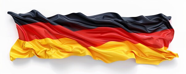 Wall Mural - Isolated flag of Germany on white background