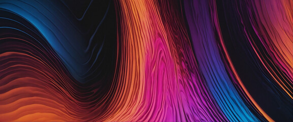 Wall Mural - vibrant rainbow gradient background with glowing abstract wave design