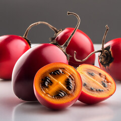 Poster - tamarillo fruits white background