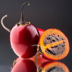 Poster - tamarillo fruits white background