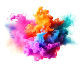 Canvas Print - rainbow smoke explosion picture material
