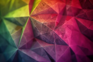 Wall Mural - Vibrant and colorful low poly geometric abstract background with a modern and artistic design, featuring a variety of shapes, patterns, and textures