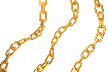 Wall Mural - gold chain in a wave. making a gold chain according to your design. several gold chains of different