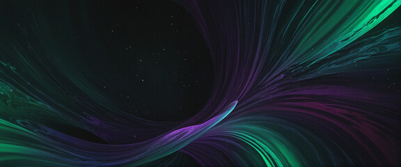 Wall Mural - Vibrant rainbow wave template with a dark grainy background and copy space