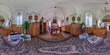 © hiv360 - spherical seamless hdri 360 panorama inside of catholic church, architectural monument of mannerism and baroque with arches and frescoes in equirectangular project