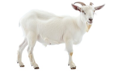 Goat isolated white background