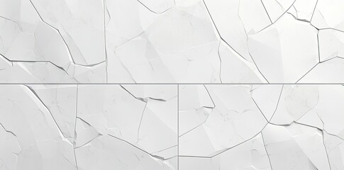 Wall Mural - tile texture white and grey marble background with a square tile on the left and a white wall on the right