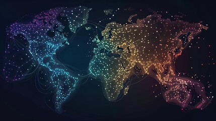 Wall Mural - capture the dynamic energy of global connectivity with a captivating stock photo showcasing a world 