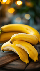 Wall Mural - Peeled Banana banana yellow food Image by rawpixel