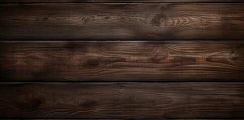 Poster - dark wooden texture seamless pattern on a wooden wall