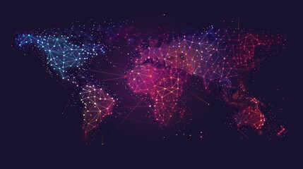 Wall Mural - visualize the interconnected nature of our world with a striking stock photo showcasing a world map 