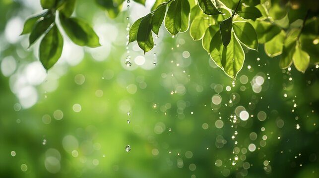 green background with Raindrop