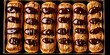 © Graphic Warrior - Top view of many eclairs meny restaurant dessert  view
