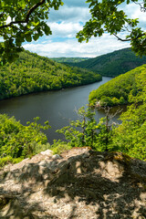 Urft Rursee Obersee im Nationalpark Eifel im Sommer - Rurschleife Urftschleife