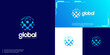 © dhulpikir - Global technology solution, network connection, with globe concept, logo design template.