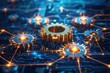 © Jelena - interconnected gears and circuitry symbolizing synergy between technology and business processes