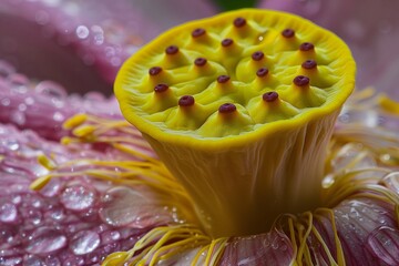 Canvas Print - Lotus flower. macro photo