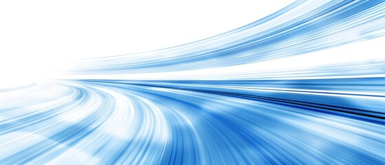 Wall Mural - abstract motion blur of blue and white lines creating a dynamic and futuristic background, symbolizi