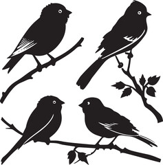 Sticker - birds on a branch