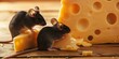 © Anastasiia - Mice steal giant cheese wheel in final heist scene one mouse goes overboard. Concept Animals, Cheese Heist, Mice, Adventure, Comedy