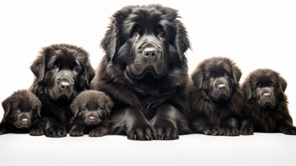 Wall Mural - Beautiful Newfoundland Dogs looking in camera