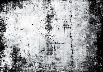 Wall Mural - Distress Overlay Texture Black and white Grunge background. Old worn surface vintage cement pattern.