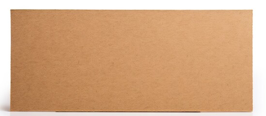 Poster - A simple brown cardboard box placed on a plain white background for a minimalist look. with copy space image. Place for adding text or design