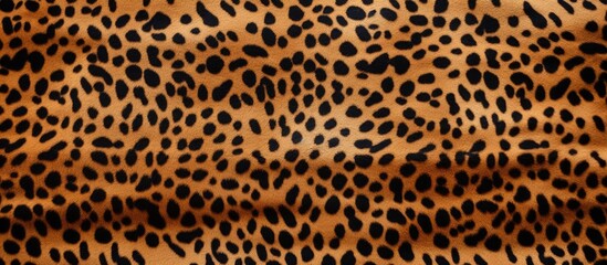 Wall Mural - close-up view showcasing the intricate texture of striped leopard print fabric for background use. w